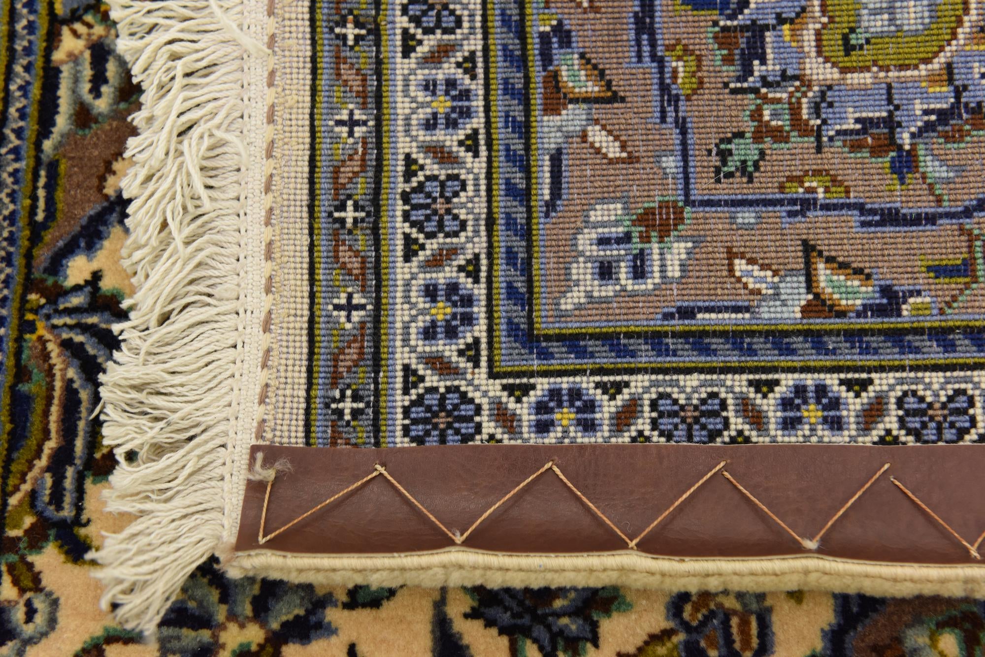 4' 6 x 7' 4 Hand Knotted Kashan Persian Rug