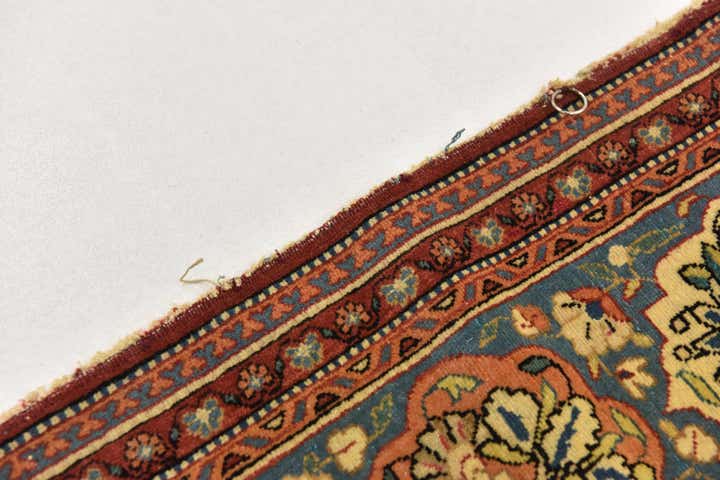 4' 6 x 6' 9 Hand Knotted Kashan Persian Rug