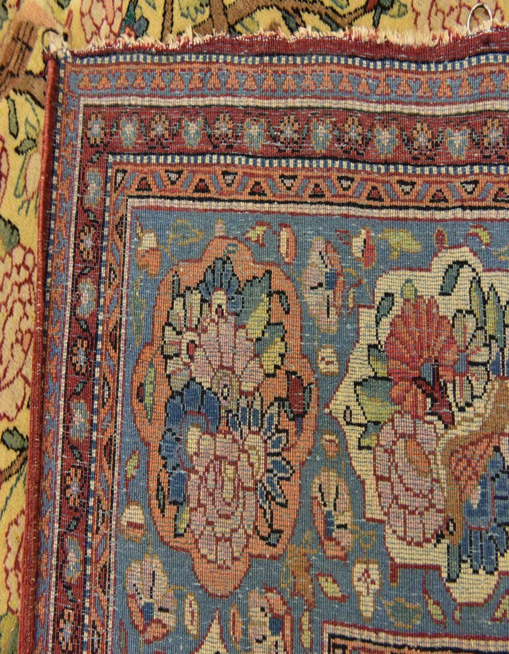 Detail image of 4' 6 x 6' 9 Hand Knotted Kashan Persian Rug