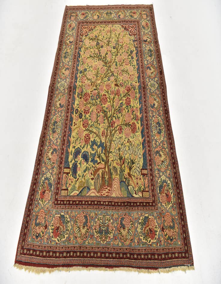 Detail image of 4' 6 x 6' 9 Hand Knotted Kashan Persian Rug