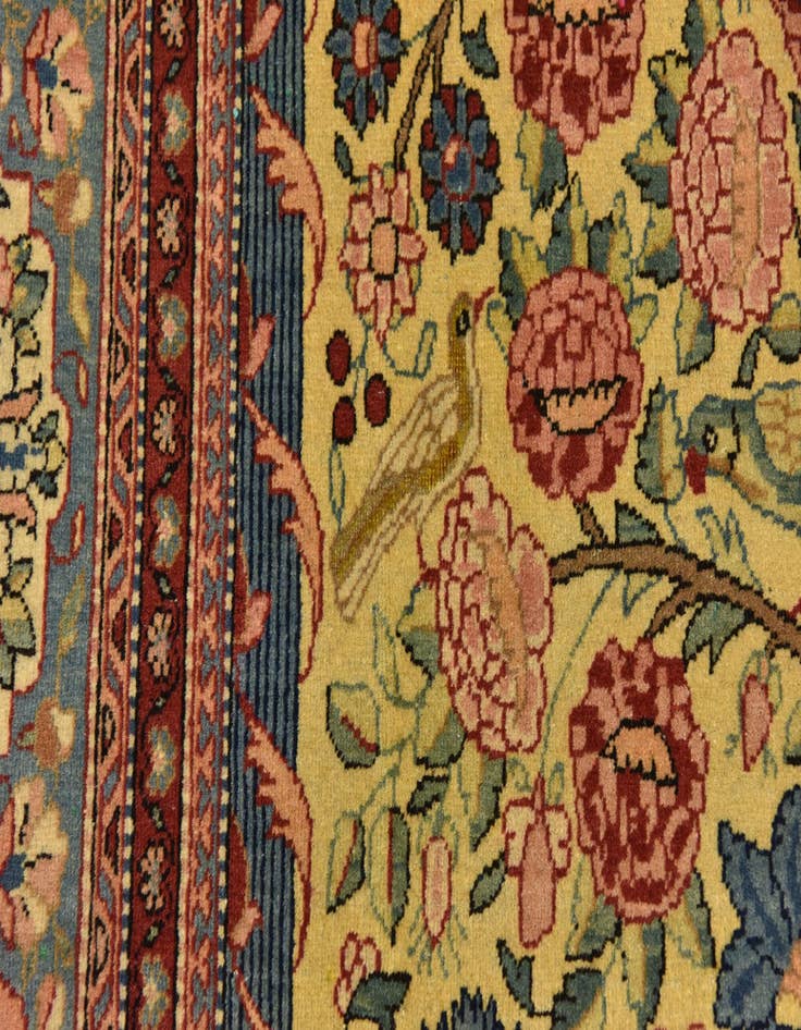 Detail image of 4' 6 x 6' 9 Hand Knotted Kashan Persian Rug