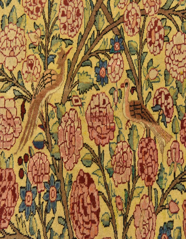 Detail image of 4' 6 x 6' 9 Hand Knotted Kashan Persian Rug