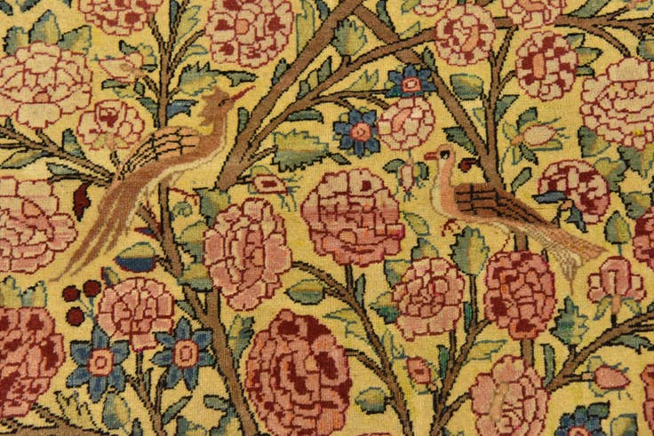 Detail image of 4' 6 x 6' 9 Hand Knotted Kashan Persian Rug