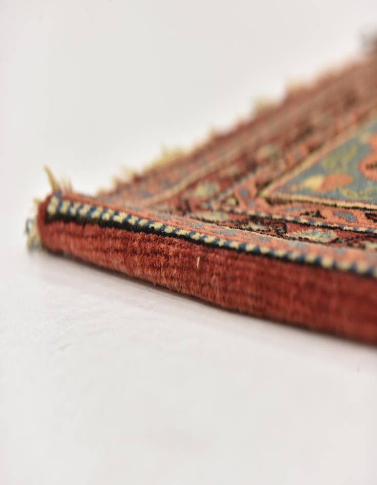 Detail image of 4' 6 x 6' 9 Hand Knotted Kashan Persian Rug