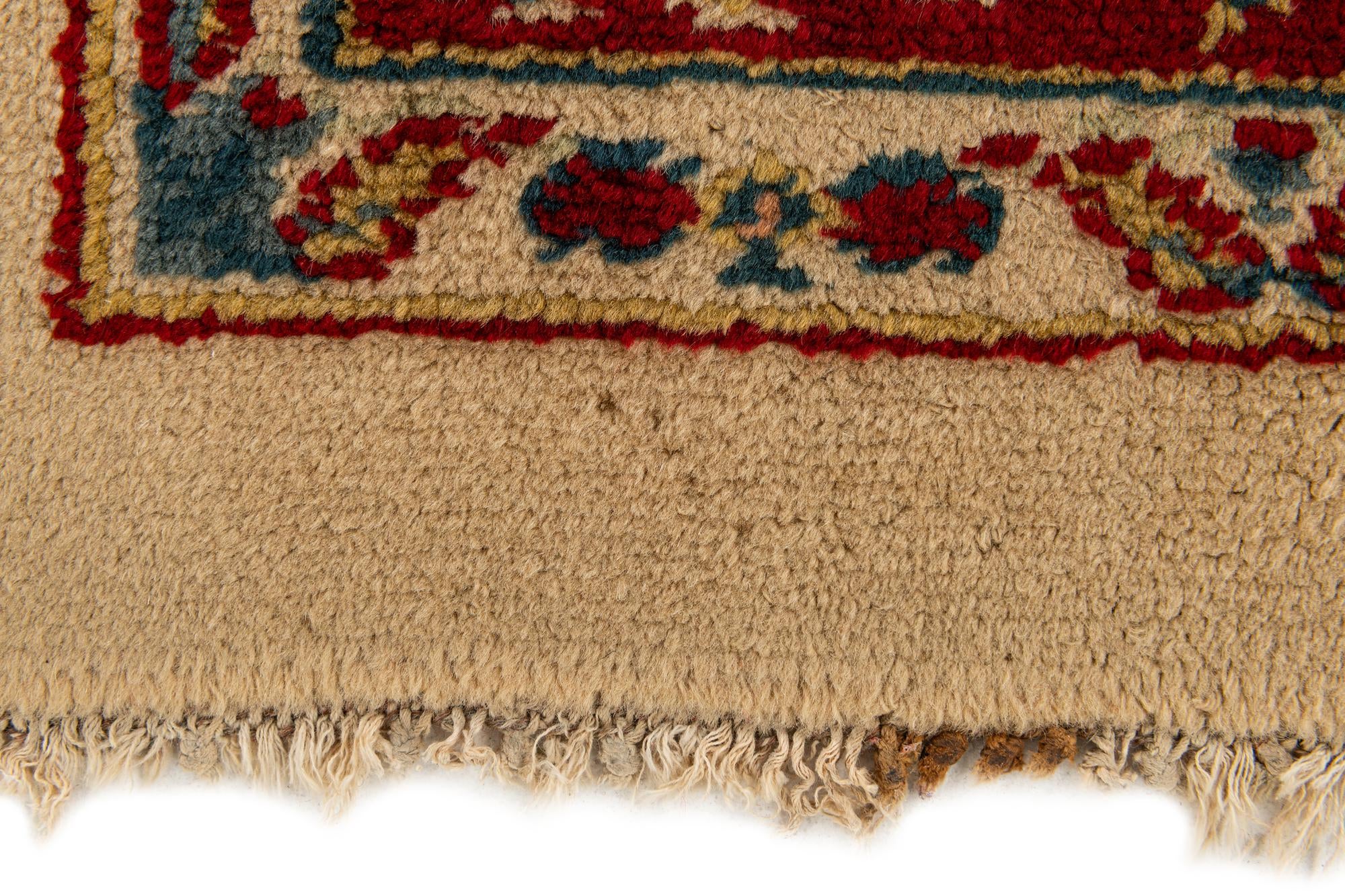 3' 11 x 7' 3 Hand Knotted Kashan Wool Rug