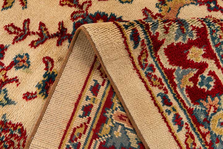 3' 11 x 7' 3 Hand Knotted Kashan Wool Rug