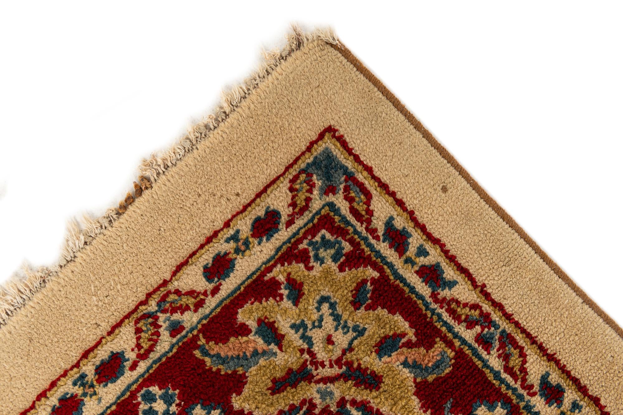 3' 11 x 7' 3 Hand Knotted Kashan Wool Rug