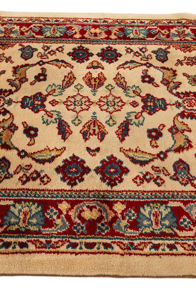 3' 11 x 7' 3 Hand Knotted Kashan Wool Rug