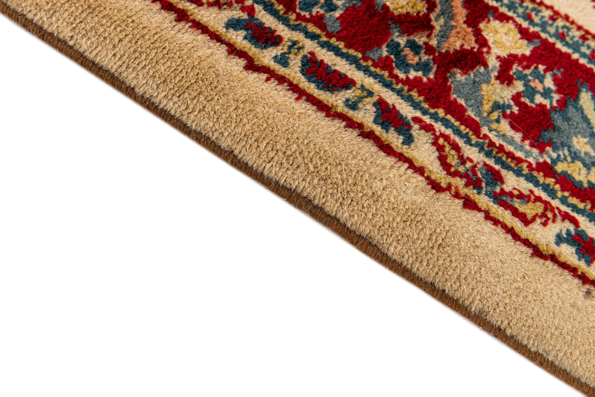 3' 11 x 7' 3 Hand Knotted Kashan Wool Rug