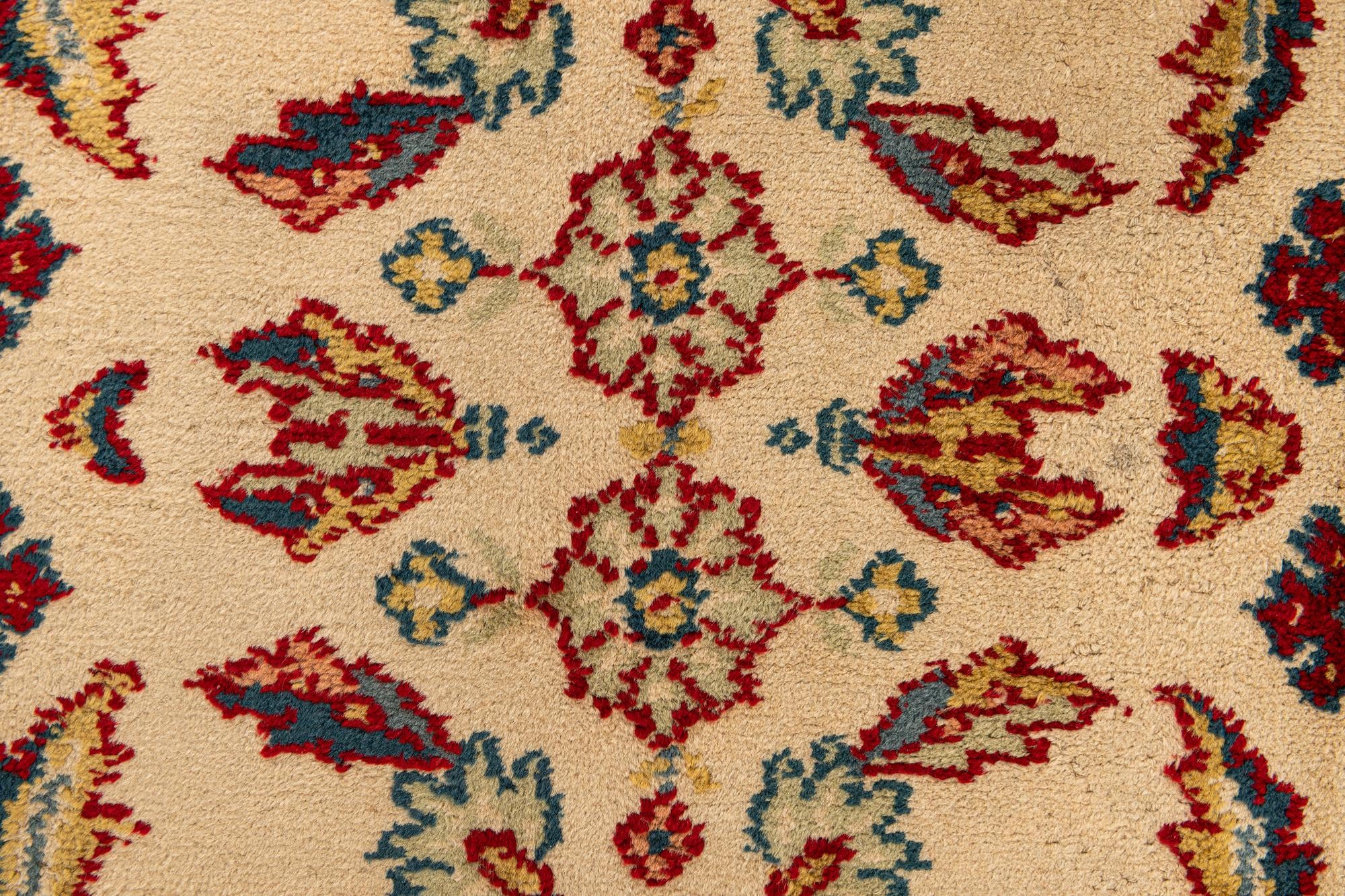 3' 11 x 7' 3 Hand Knotted Kashan Wool Rug