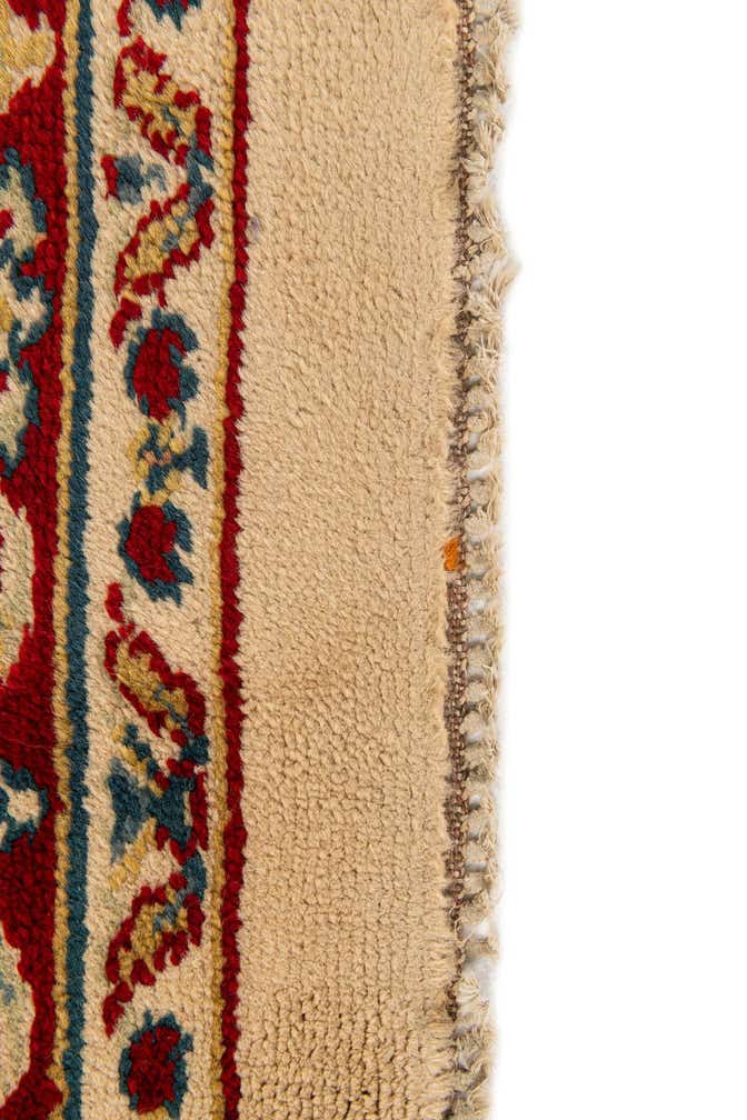 3' 11 x 7' 3 Hand Knotted Kashan Wool Rug