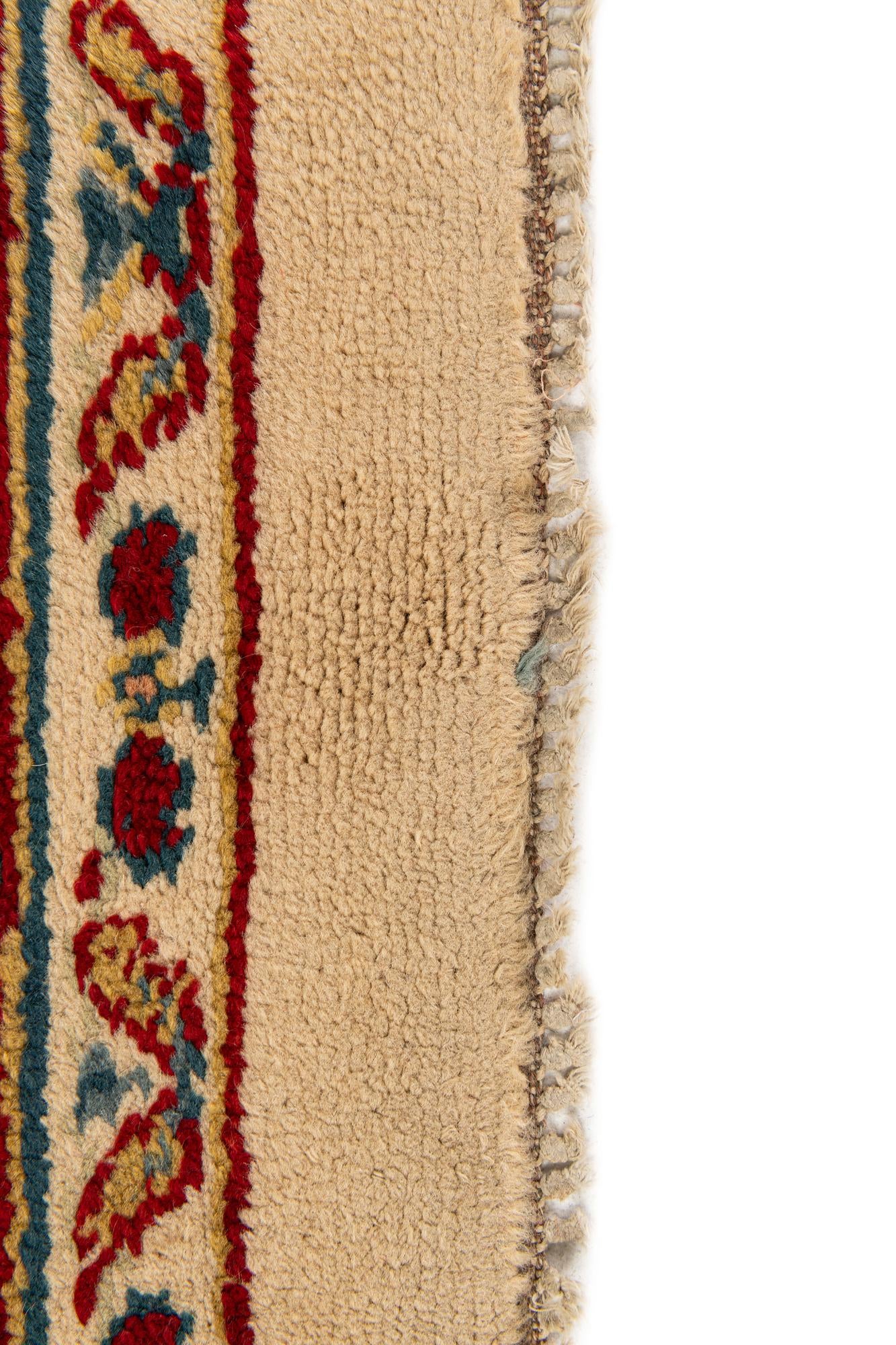 3' 11 x 7' 3 Hand Knotted Kashan Wool Rug