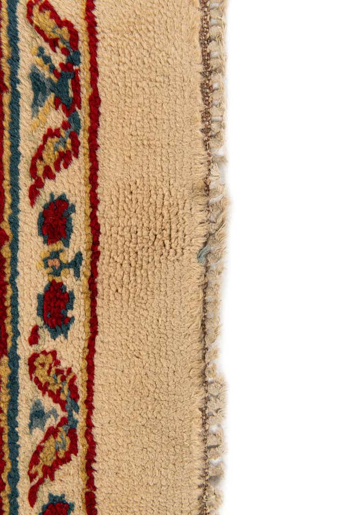 3' 11 x 7' 3 Hand Knotted Kashan Wool Rug