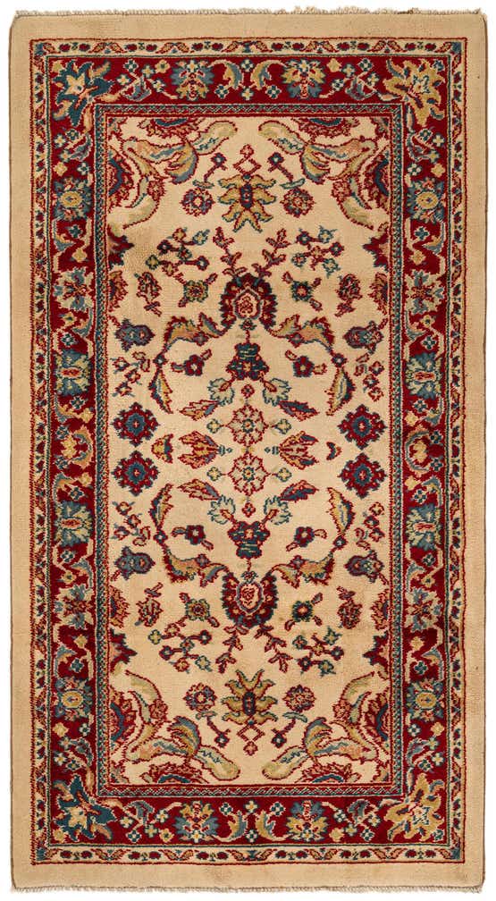 3' 11 x 7' 3 Hand Knotted Kashan Wool Rug