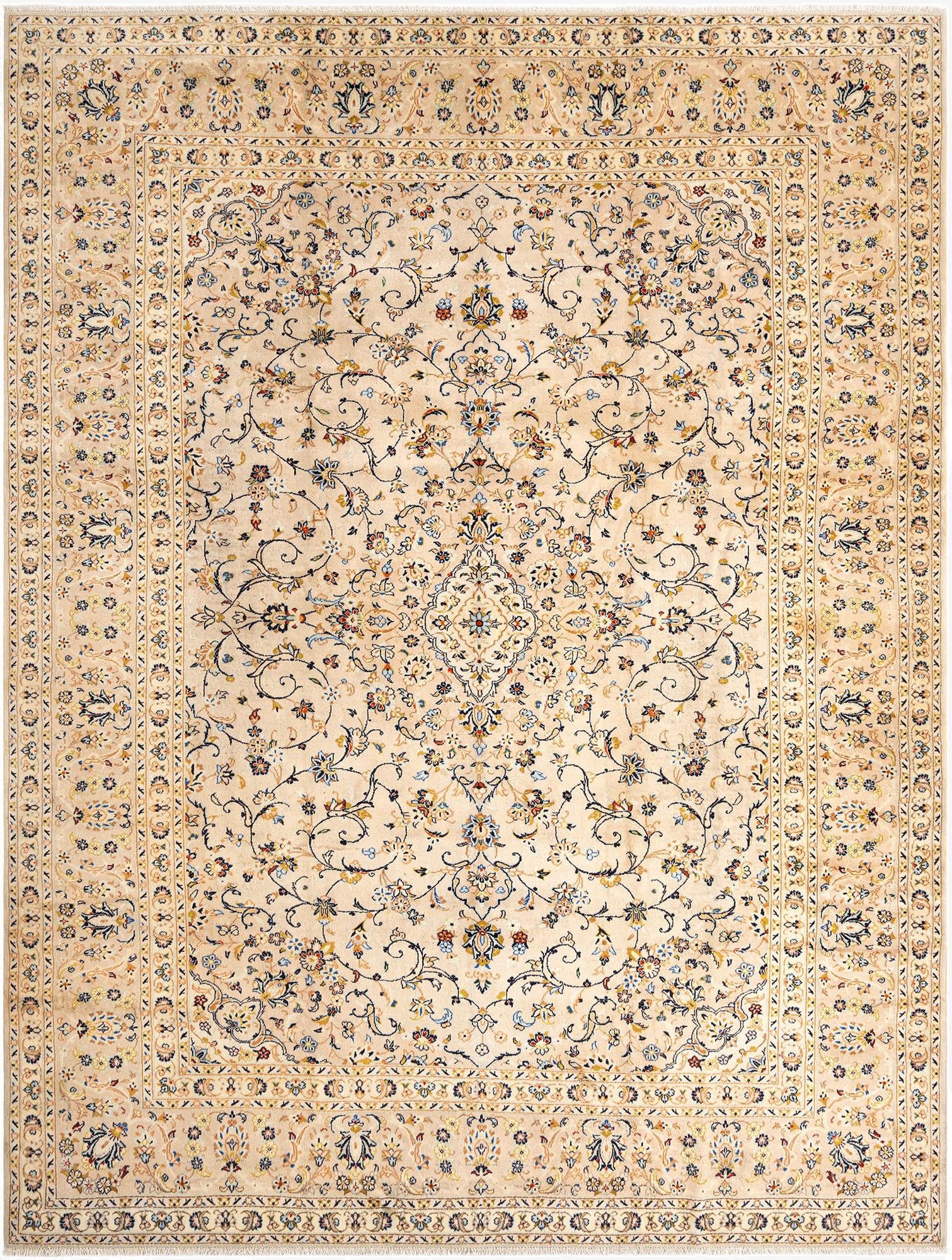 9' 8 x 12' 8 Kashan Wool Rug