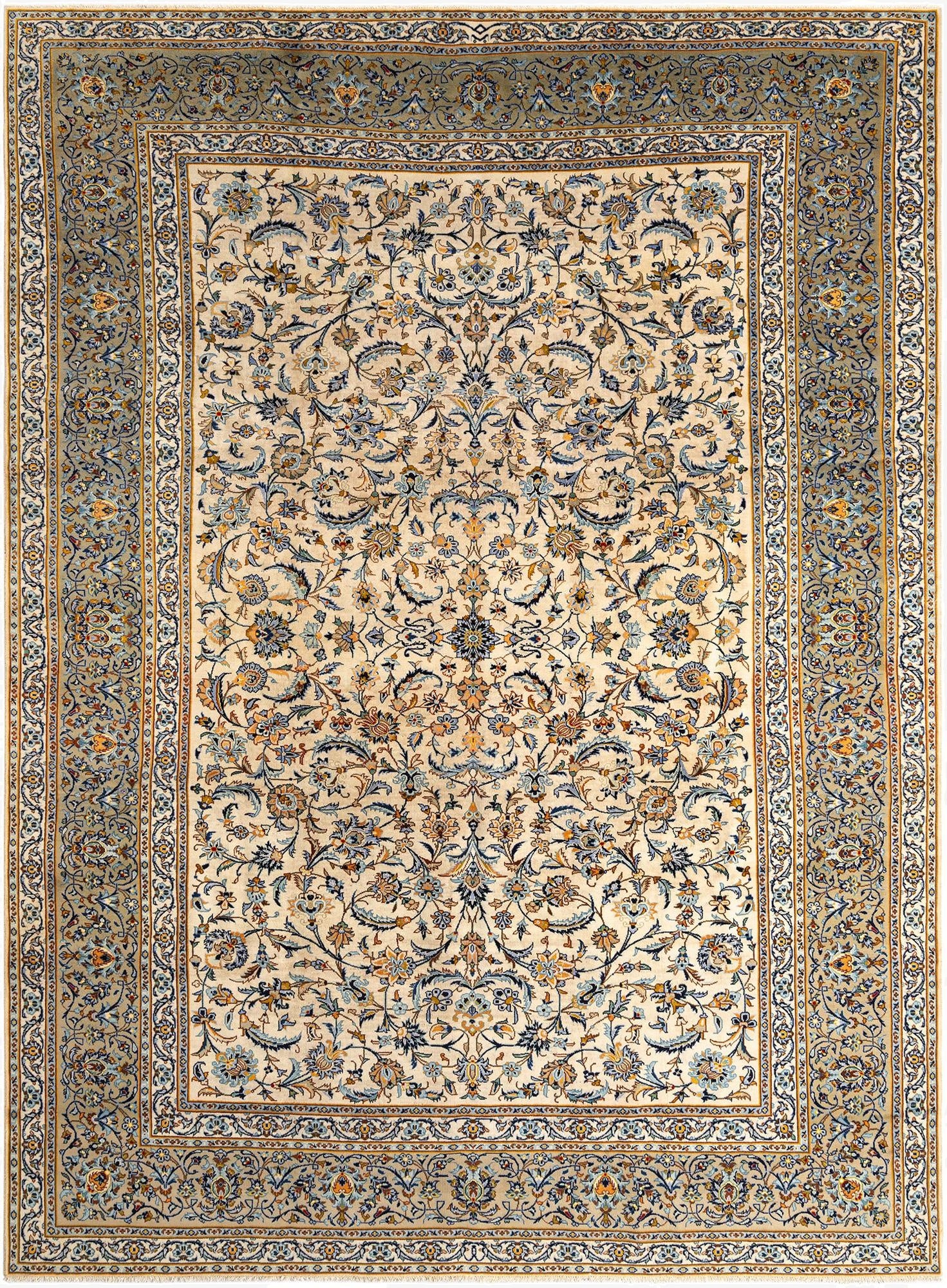 9' 5 x 12' 10 Kashan Wool Rug