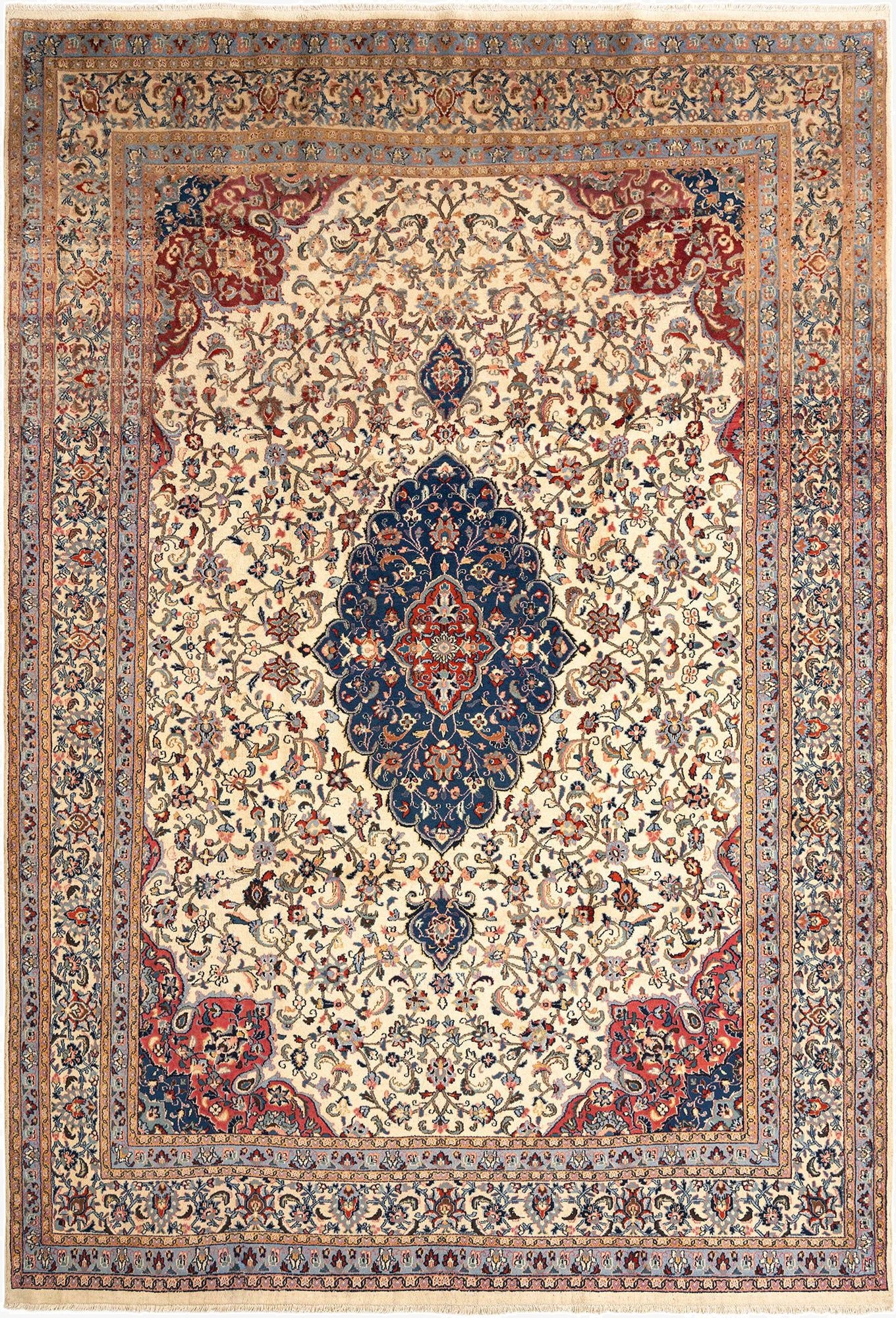 8' x 11' 6 Kashan Wool Rug