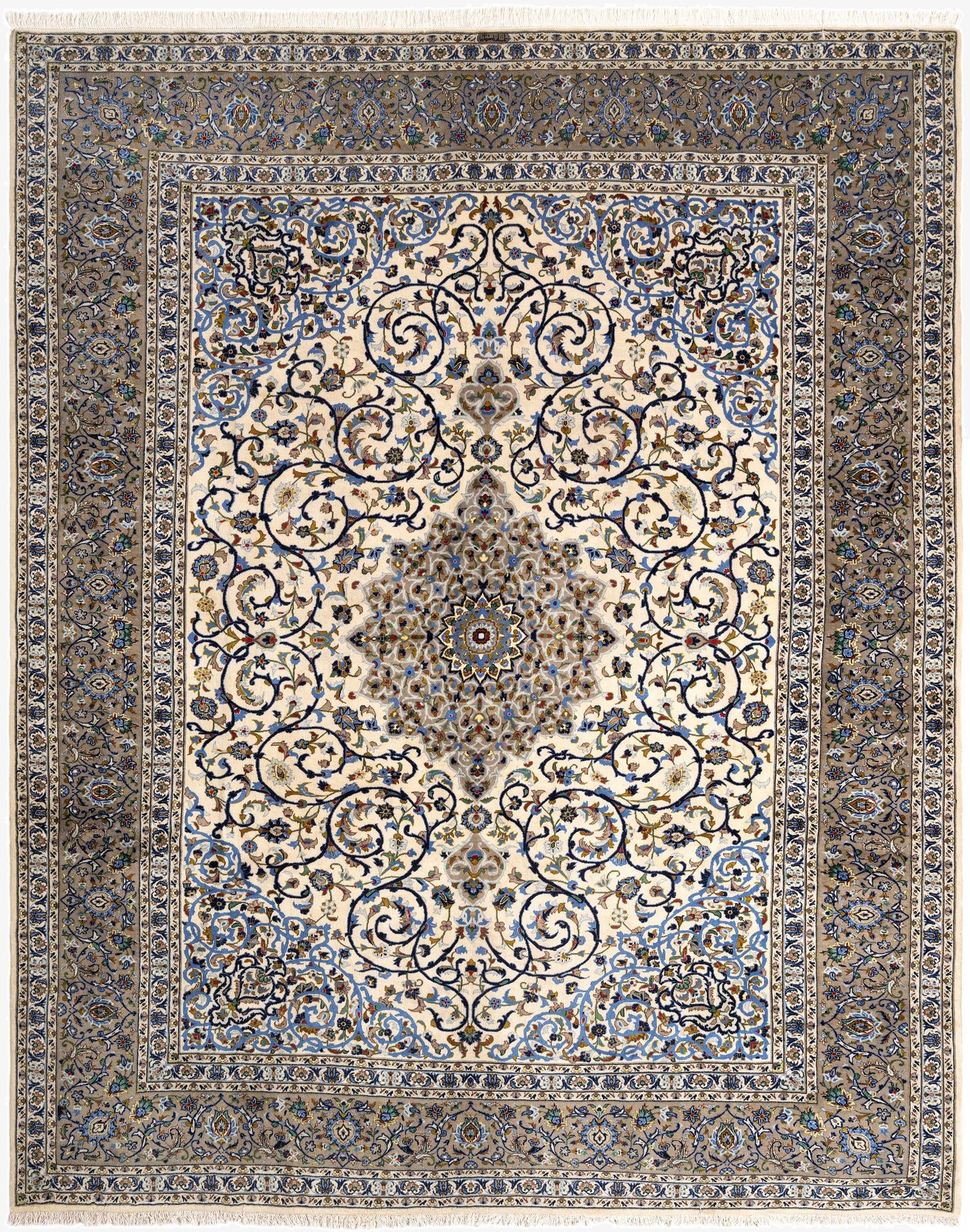 10' 1 x 12' 6 Kashan Wool Rug