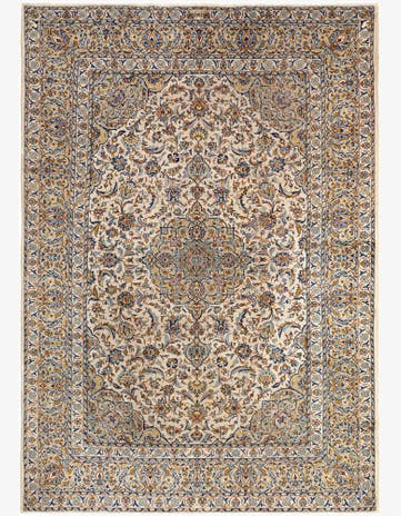 8' x 11' 4 Kashan Wool Rug