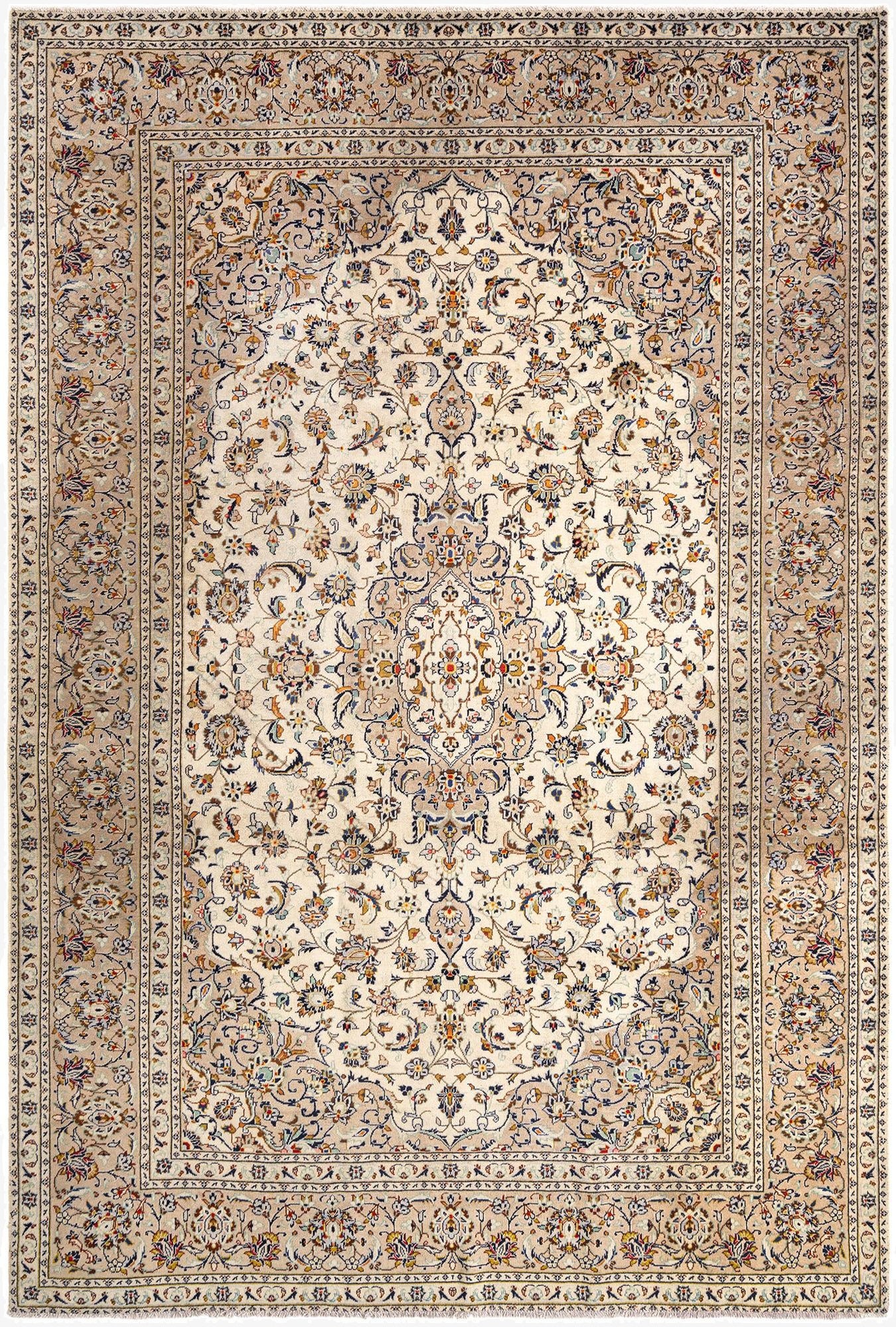 8' x 11' 8 Kashan Wool Rug
