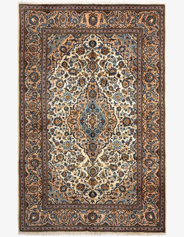 6' 7 x 10' Kashan Wool Rug