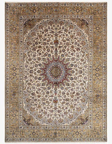 9' 8 x 12' 11 Kashan Wool Rug