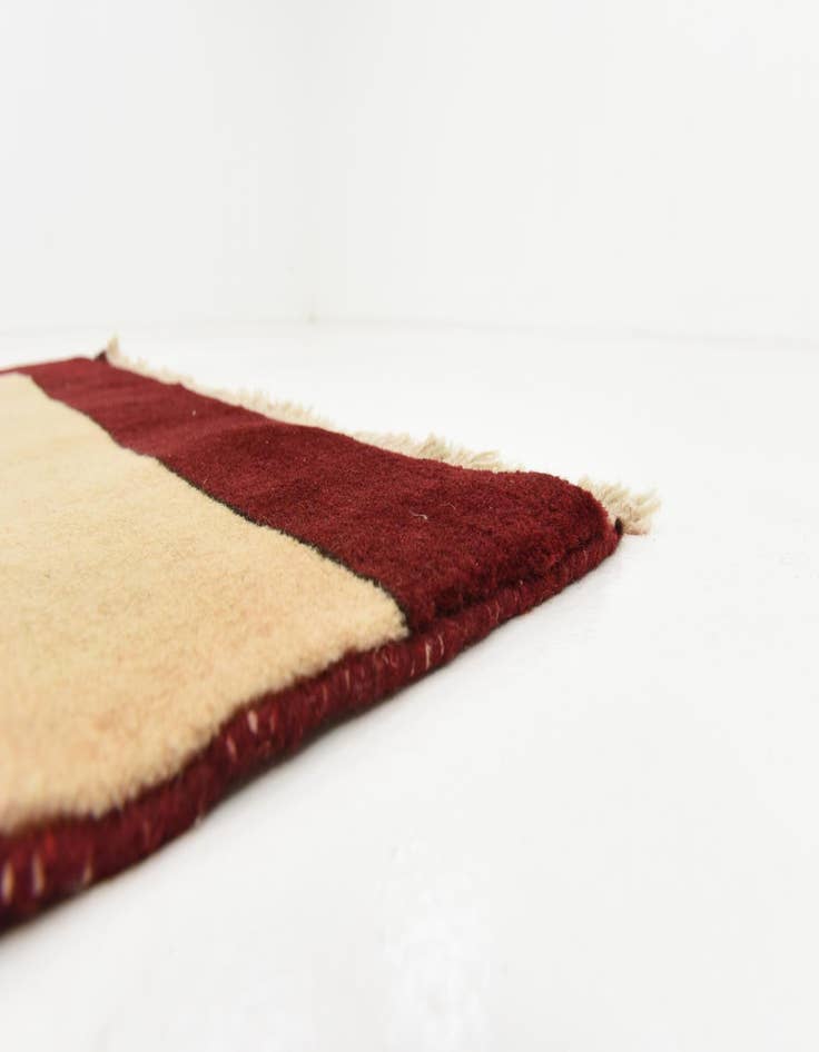 Detail image of 3' 7 x 4' 10 Hand Knotted Kashkuli Gabbeh Persian Wool Rug