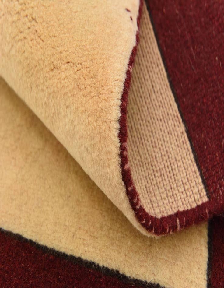 Detail image of 3' 7 x 4' 10 Hand Knotted Kashkuli Gabbeh Persian Wool Rug