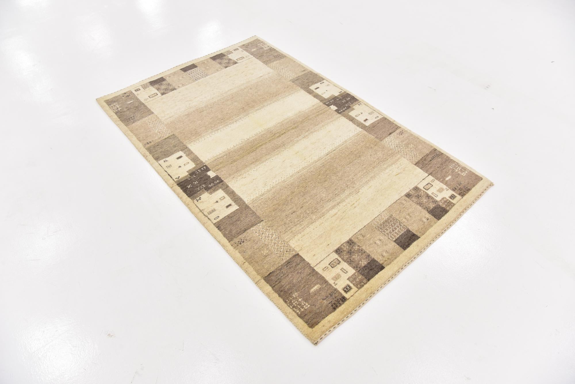 3' 10 x 6' Hand Knotted Kashkuli Gabbeh Wool Rug