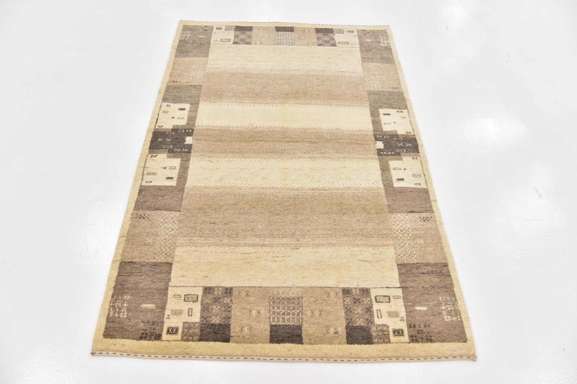3' 10 x 6' Hand Knotted Kashkuli Gabbeh Wool Rug