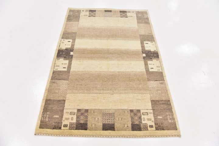 3' 10 x 6' Hand Knotted Kashkuli Gabbeh Wool Rug