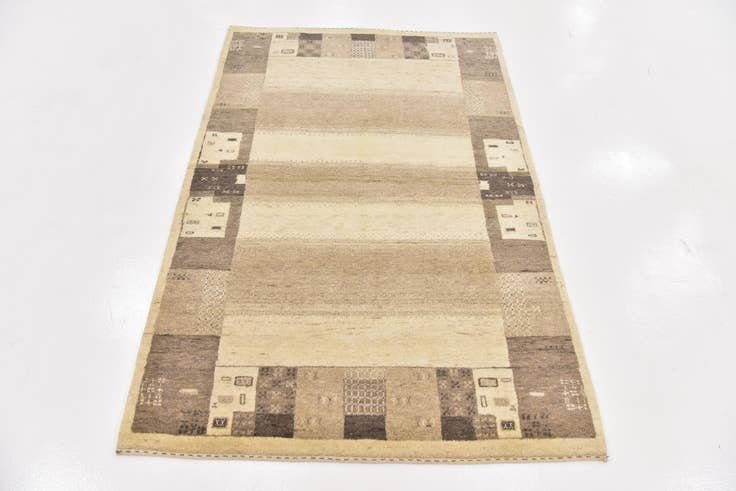 Detail image of 3' 10 x 6' Hand Knotted Kashkuli Gabbeh Wool Rug