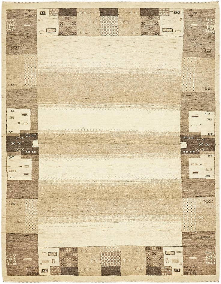Detail image of 3' 10 x 6' Hand Knotted Kashkuli Gabbeh Wool Rug