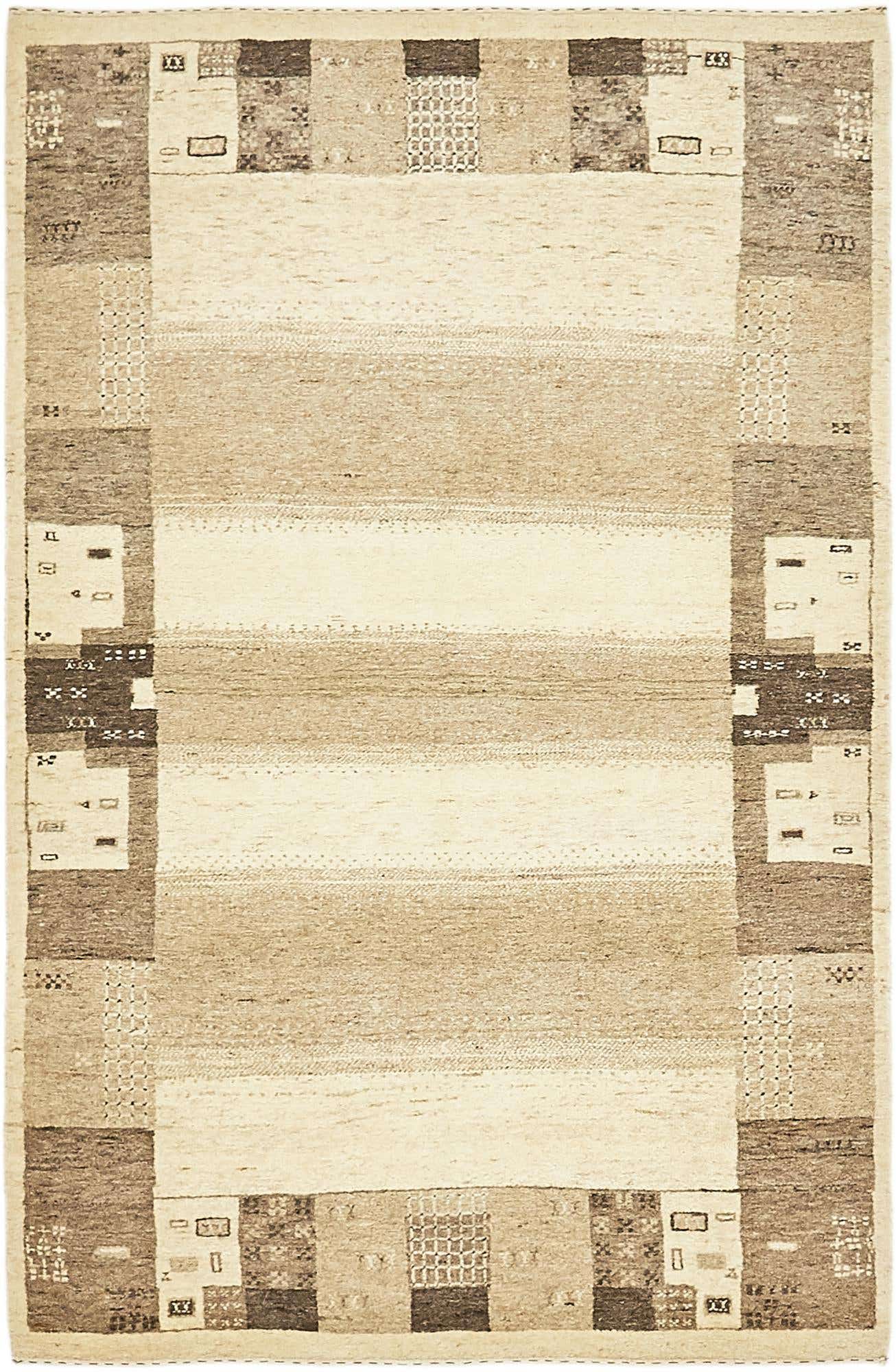 3' 10 x 6' Hand Knotted Kashkuli Gabbeh Wool Rug