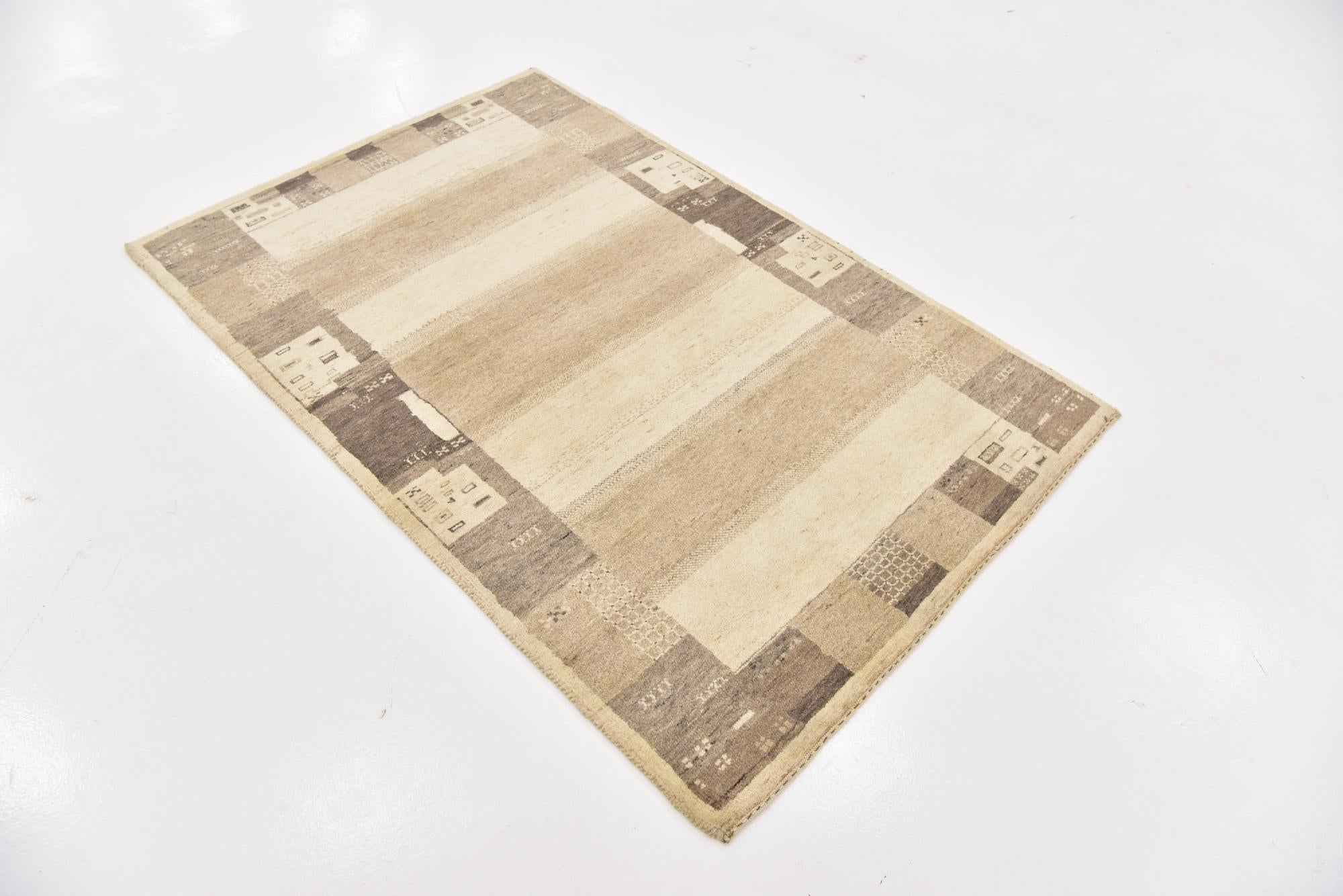 3' 10 x 6' Hand Knotted Kashkuli Gabbeh Wool Rug