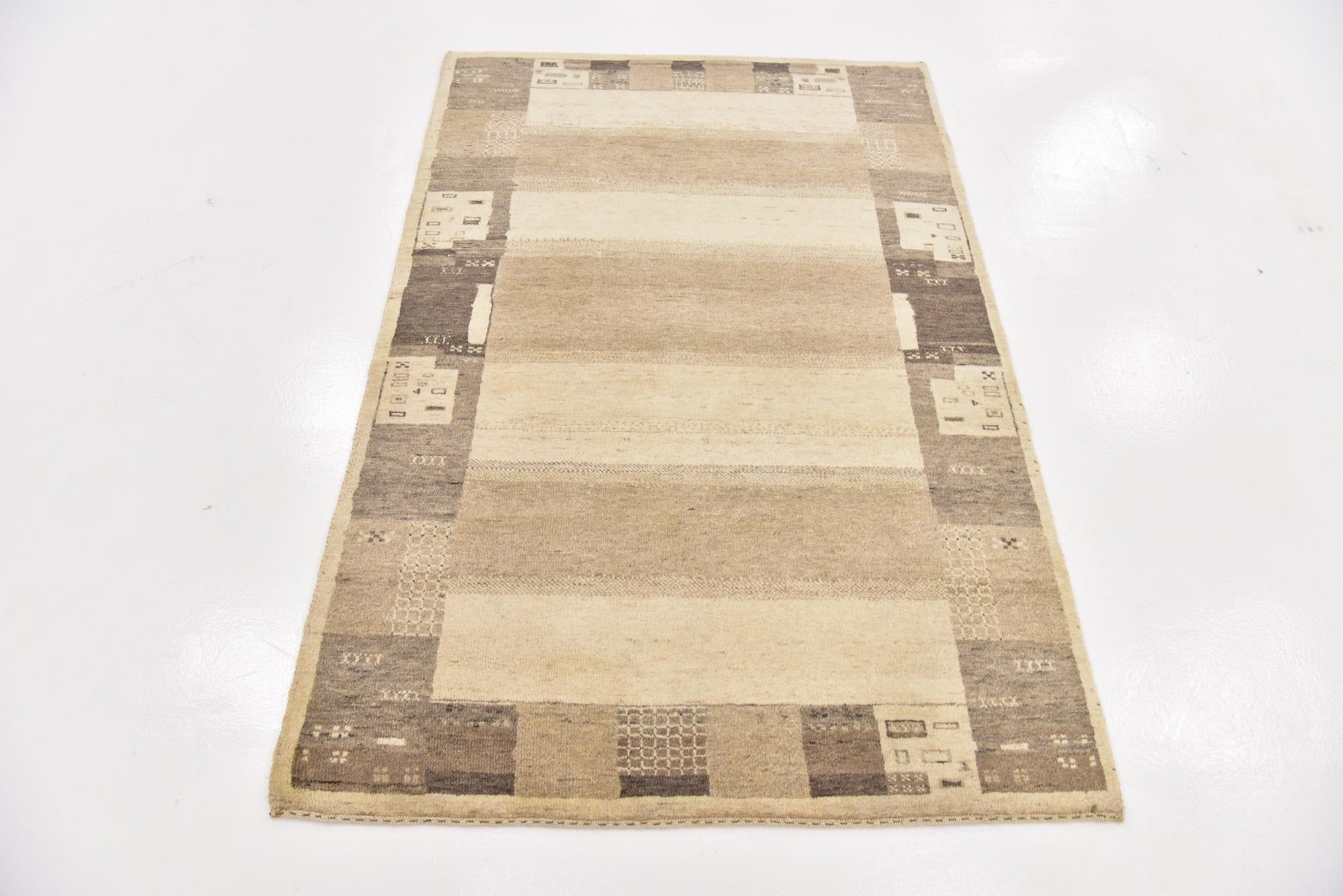 3' 10 x 6' Hand Knotted Kashkuli Gabbeh Wool Rug