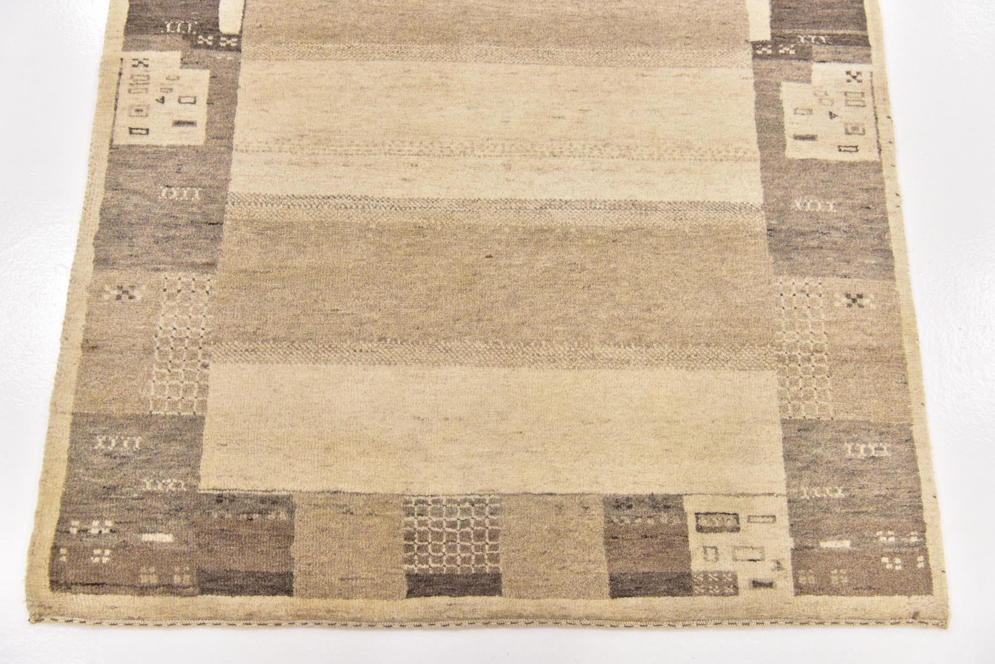 3' 10 x 6' Hand Knotted Kashkuli Gabbeh Wool Rug