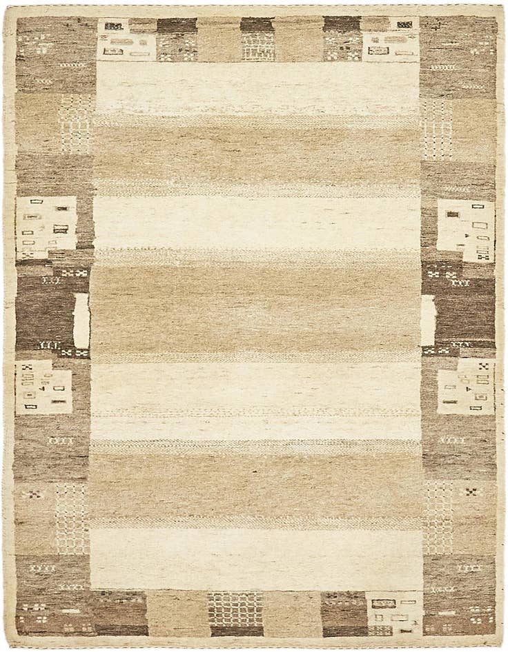 Detail image of 3' 10 x 6' Hand Knotted Kashkuli Gabbeh Wool Rug