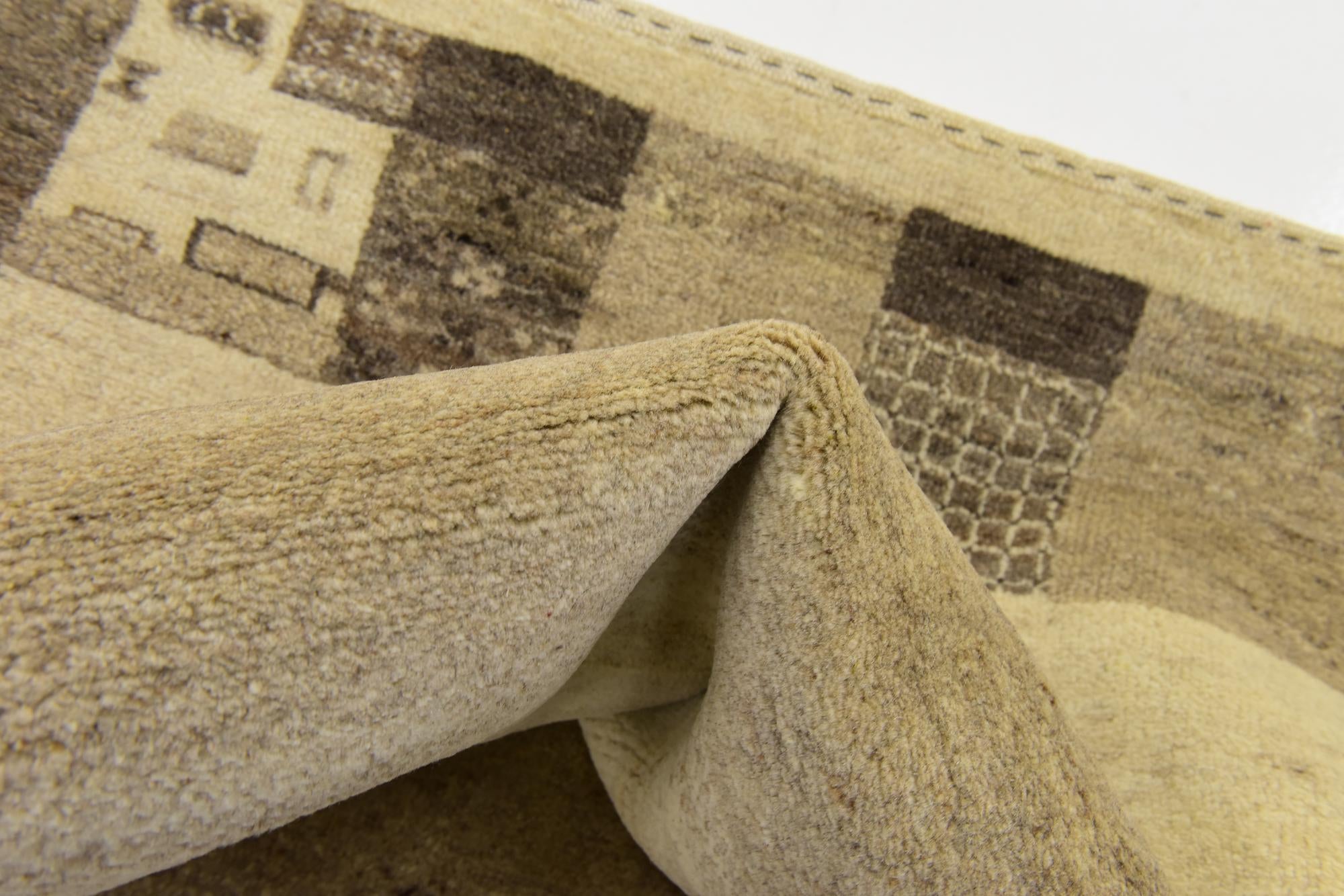 4' x 6' Hand Knotted Kashkuli Gabbeh Wool Rug