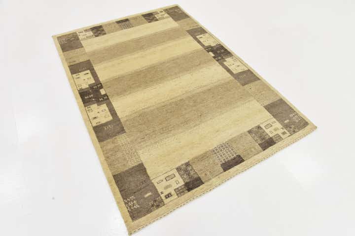4' x 6' Hand Knotted Kashkuli Gabbeh Wool Rug
