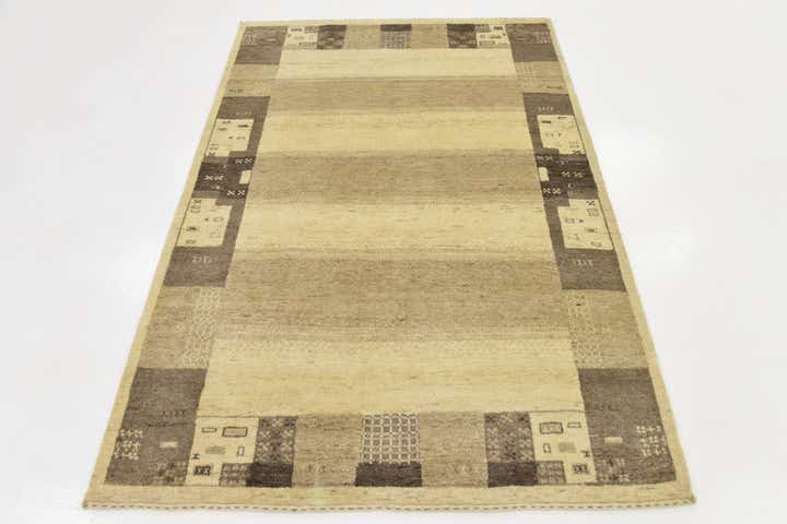 4' x 6' Hand Knotted Kashkuli Gabbeh Wool Rug