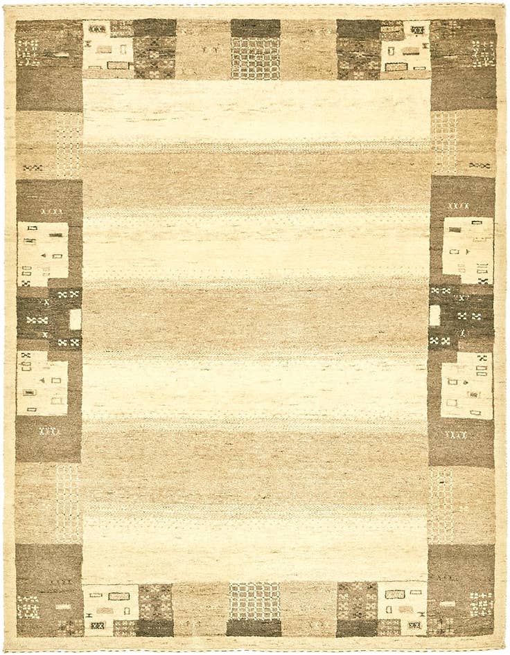 Detail image of 4' x 6' Hand Knotted Kashkuli Gabbeh Wool Rug