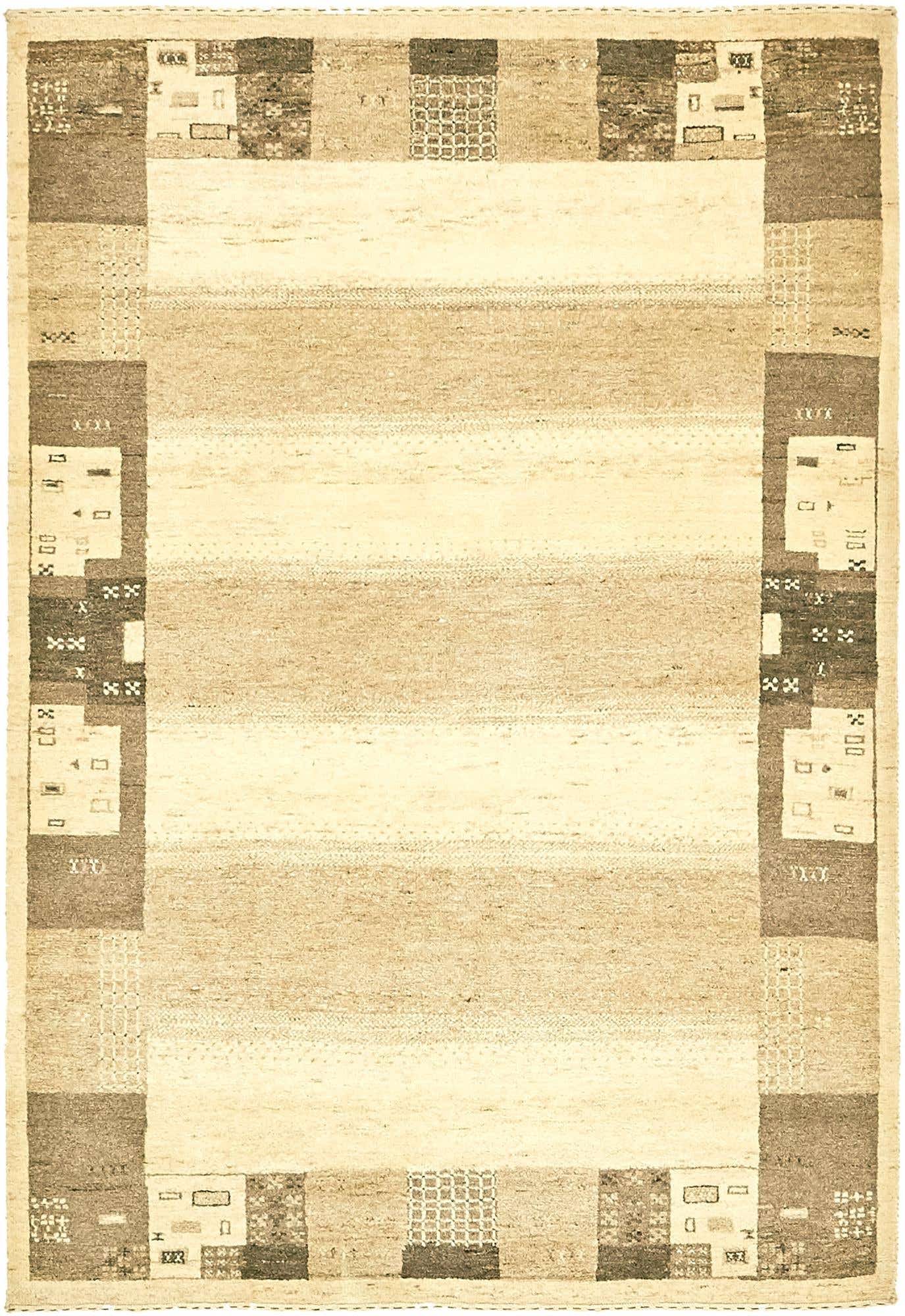 4' x 6' Hand Knotted Kashkuli Gabbeh Wool Rug