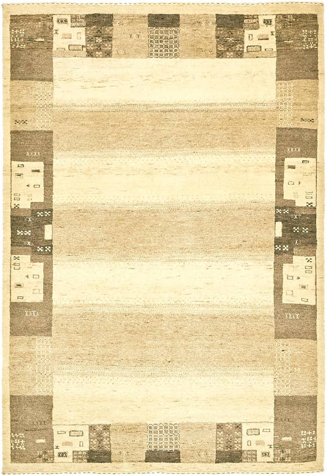 Detail image of 4' x 6' Hand Knotted Kashkuli Gabbeh Wool Rug