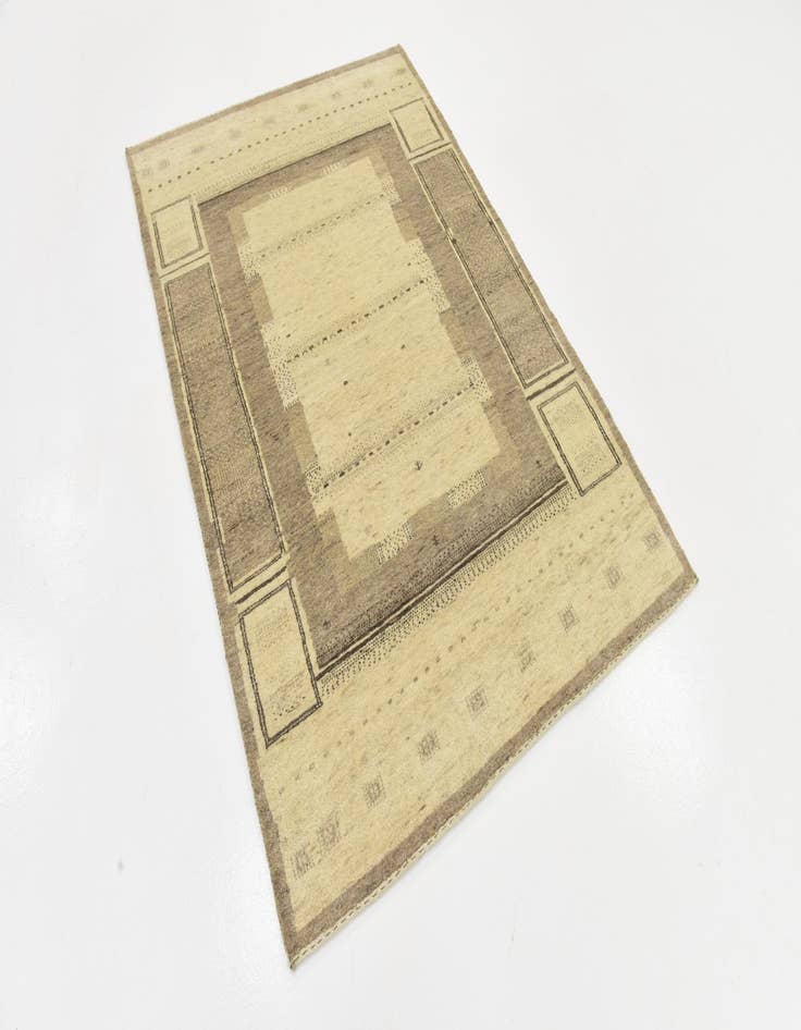 Detail image of 3' 10 x 5' 8 Hand Knotted Kashkuli Gabbeh Wool Rug
