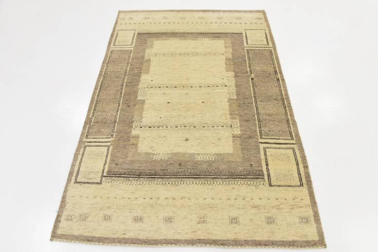 Detail image of 3' 10 x 5' 8 Hand Knotted Kashkuli Gabbeh Wool Rug