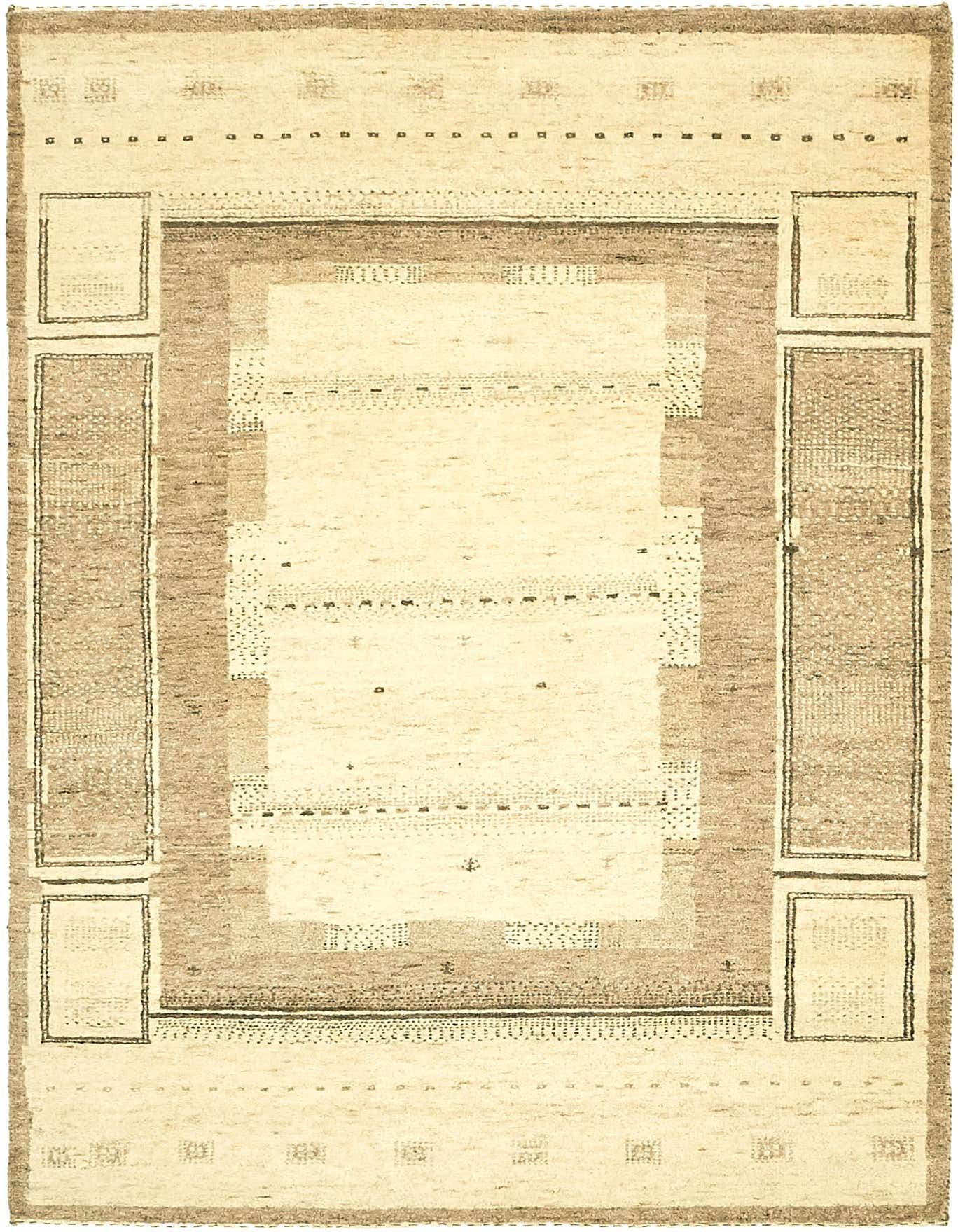 3' 10 x 5' 8 Hand Knotted Kashkuli Gabbeh Wool Rug