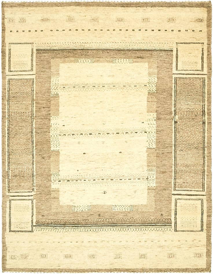 Detail image of 3' 10 x 5' 8 Hand Knotted Kashkuli Gabbeh Wool Rug