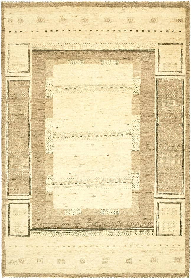 Detail image of 3' 10 x 5' 8 Hand Knotted Kashkuli Gabbeh Wool Rug