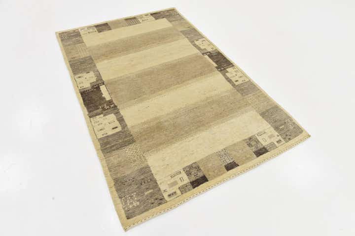 4' x 6' Hand Knotted Kashkuli Gabbeh Wool Rug